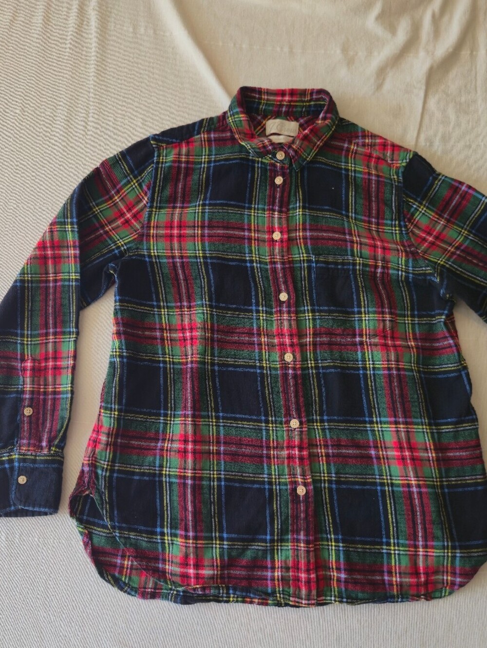 J.Crew Classic Fit Plaid Button-Up Womens Shirt Size 8